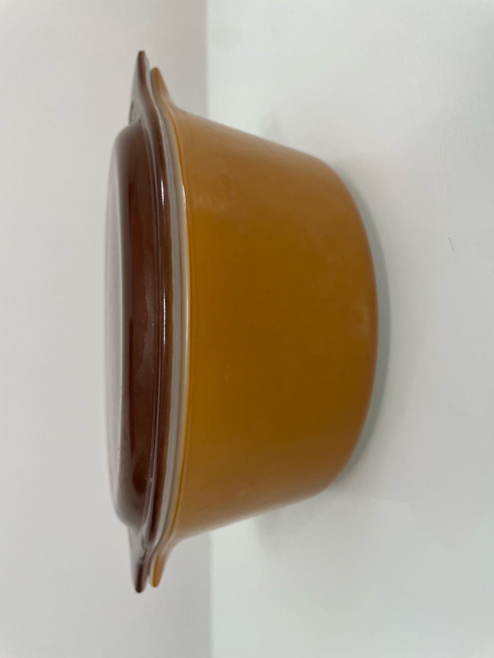 Vintage PYREX 023 Amber Brown Casserole Dish with Lid
